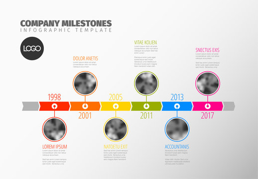 Colorful Company Milestones Infographic