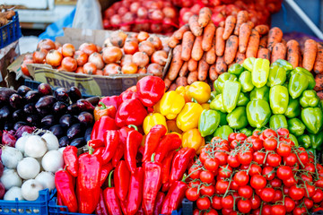 farmers market. vegetable Market. Fresh vegetables