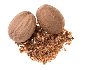 Nutmeg isolated isolated on white background