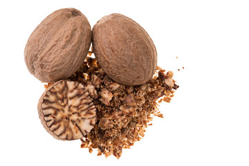 Nutmeg isolated isolated on white background