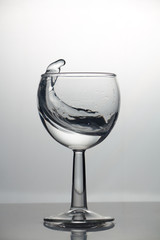 a glass of water