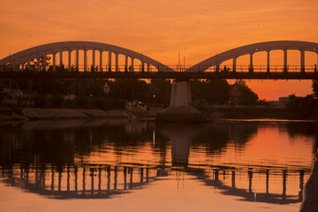 Naklejka premium THAILAND LAMPANG CITY RAILWAY BRIDGE