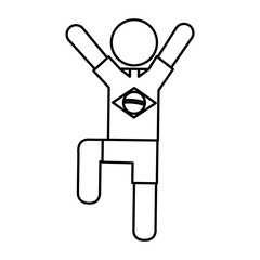 brazilian dancer man silhouette vector illustration design