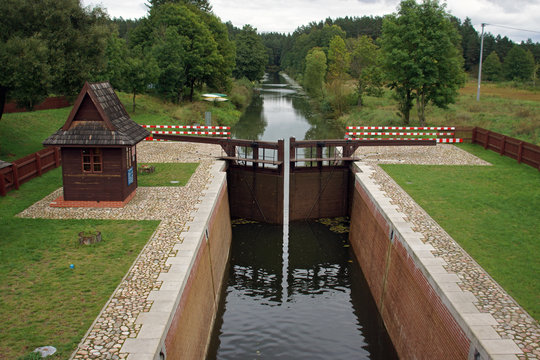 Lock at Augustow Canal, Poland