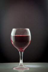 red wine in a glass