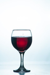 red wine in a glass