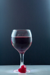 red wine in a glass