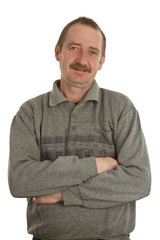 Fototapeta premium Mann mit verschraenkten Armen