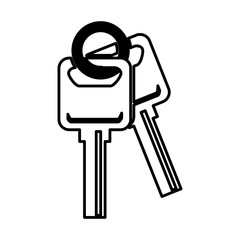 car key silhouette icon vector illustration design