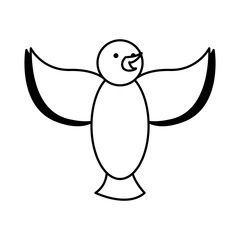 cute bird isolated icon vector illustration design