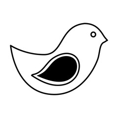 cute bird isolated icon vector illustration design