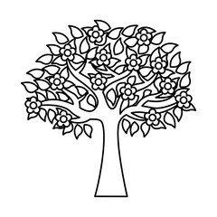 tree plant ecology symbol vector illustration design