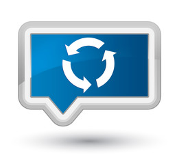 Refresh icon prime blue banner button