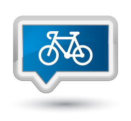 Bicycle icon prime blue banner button