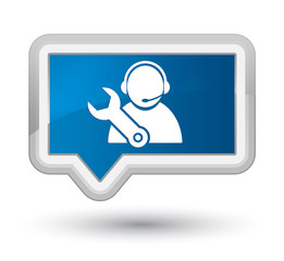 Tech support icon prime blue banner button