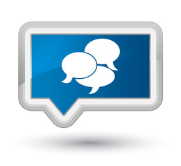 Comments icon prime blue banner button
