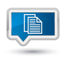Document pages icon prime blue banner button