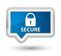 Secure (padlock icon) prime blue banner button