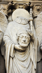 Notre Dame Cathedral of Paris, Gothic sculpture, France