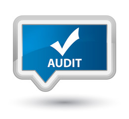 Audit (validate icon) prime blue banner button