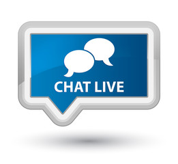 Chat live prime blue banner button