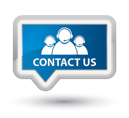 Contact us (customer care team icon) prime blue banner button