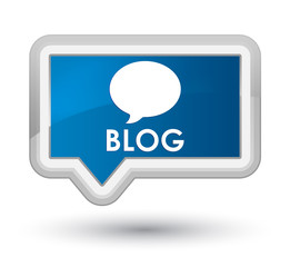 Blog (conversation icon) prime blue banner button