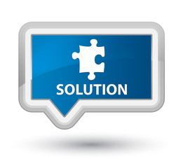 Solution (puzzle icon) prime blue banner button