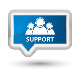 Support (customer care team icon) prime blue banner button