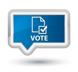 Vote (survey icon) prime blue banner button