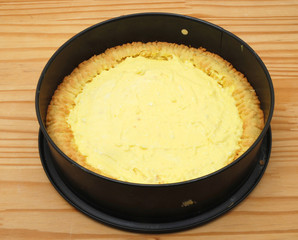 Fresh homemade cheesecake.
