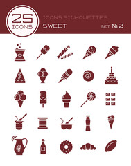 Icons silhouettes sweet set №2