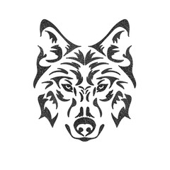 Fototapeta premium Isolated muzzle of a wolf