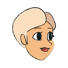 woman cartoon icon over white background. colorful design. vector illustration