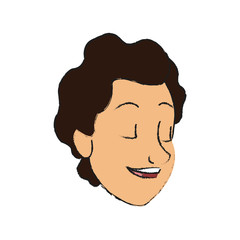 man cartoon icon over white background. colorful design. vector illustration