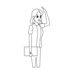 pretty young woman gesticulating  icon image vector illustration design 