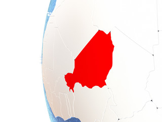 Fototapeta premium Niger on globe