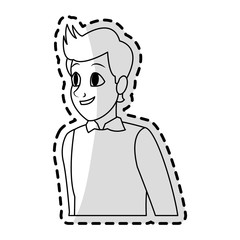 handsome young man icon image vector illustration design 