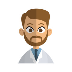 medical doctor man cartoon icon over white background. colorful design. vector illustration