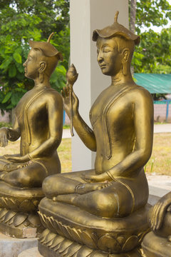 Golden Upagupta statue, Thai Buddhist monk