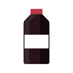 medicine bottle icon over white background. colorful design. vector illustration