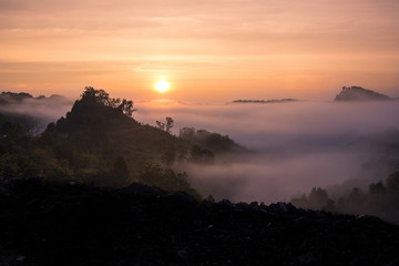 Sunrise Over Mountains