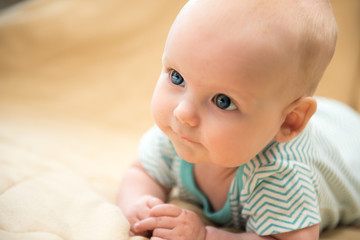 cute dreamly little baby girl portrait