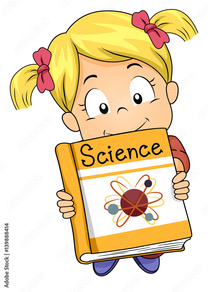 Canvas Prints Kid Girl Science Book Read