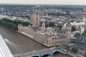 Parliament and Big Ben Viewed From The London Eye, London, England