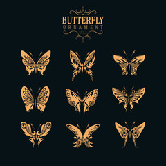 butterfly ornament set