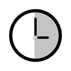 clock icon over white background. vector illustration