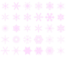 Pink Snowflakes Background