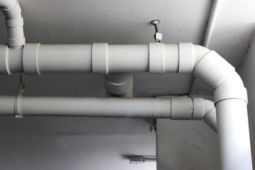 Water pipeline In the ground floor