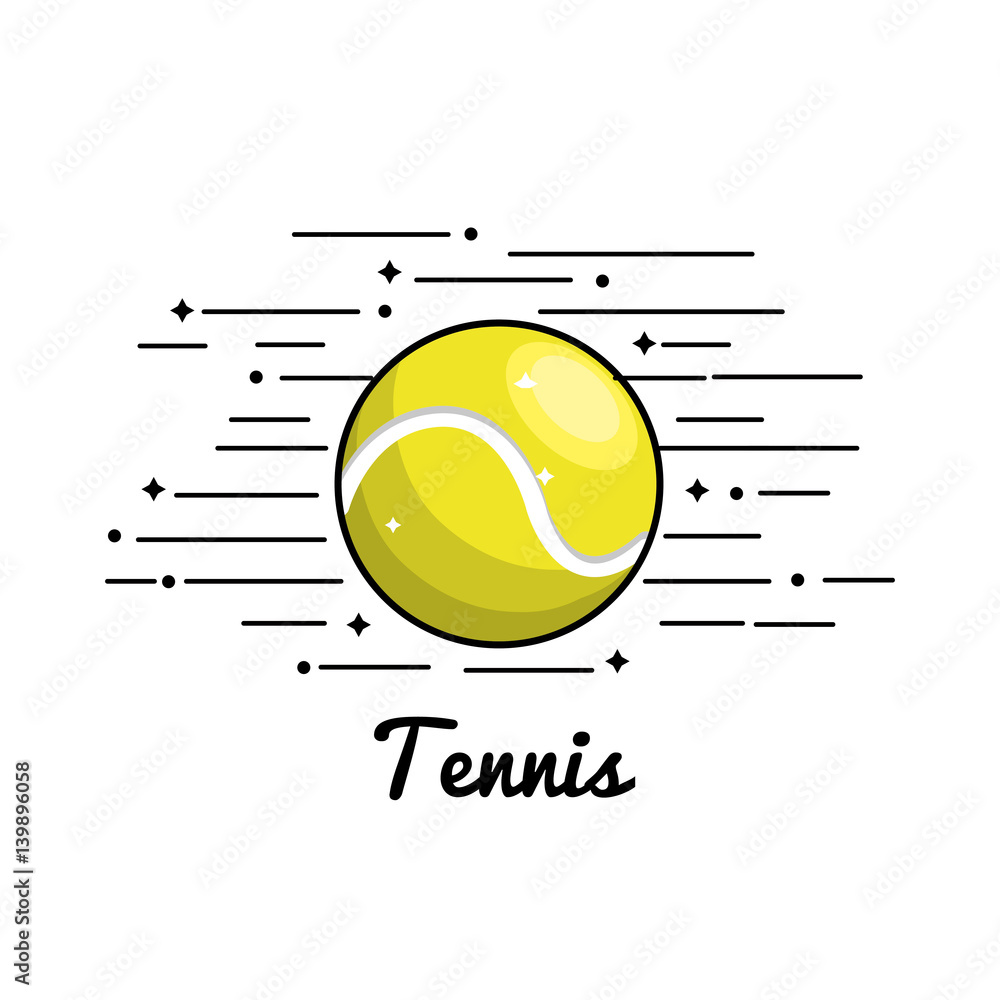 Wall mural symbol tennis play icon